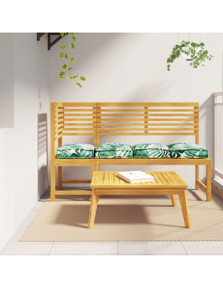 Cuscini per Pallet  per Seduta 4 pcs Motivo Foglia 40x40x8 cm Tessuto Oxford