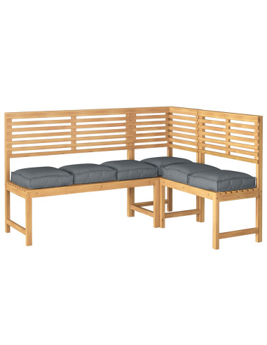 Cuscino 6 pcs Antracite 40 x 40 x 8 cm Tessuto Oxford