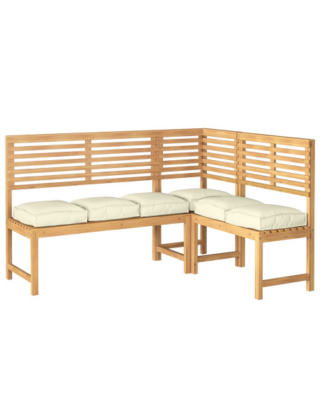 Cuscini per pallet  per seduta 6 pz Crema 40x40x8 cm Tessuto Oxford
