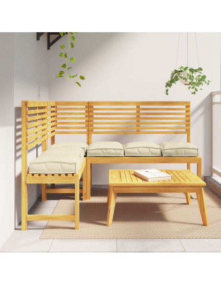 Cuscini per pallet  per seduta 6 pz Crema 40x40x8 cm Tessuto Oxford