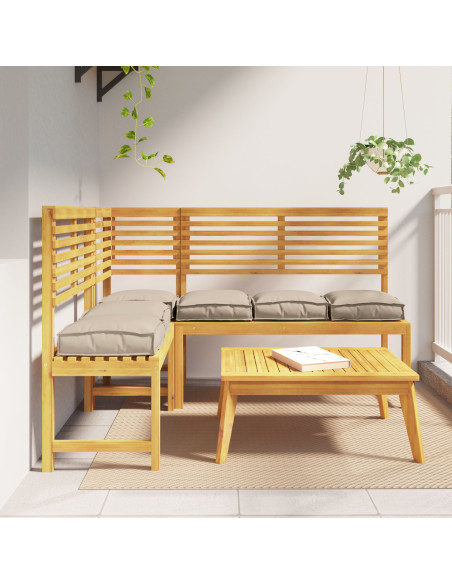 Cuscini Pallet  6 pz Tortora 40x40x8 cm Tessuto Oxford
