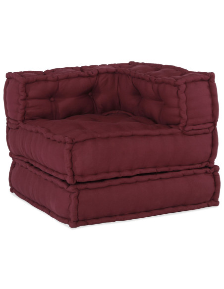 Pouf Modulari  2 pz in tessuto Borgogna
