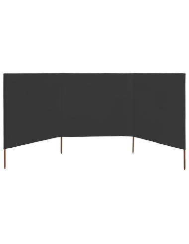 Paravento a 3 Pannelli in Tessuto 400x160 cm Antracite