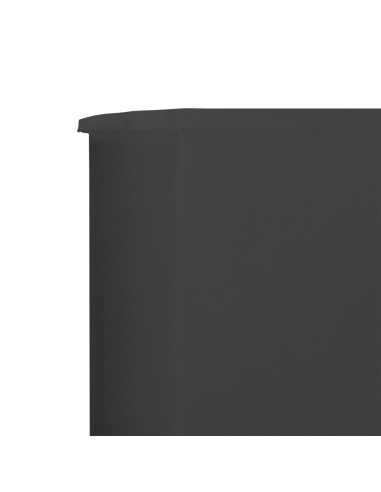 Paravento a 3 Pannelli in Tessuto 400x160 cm Antracite