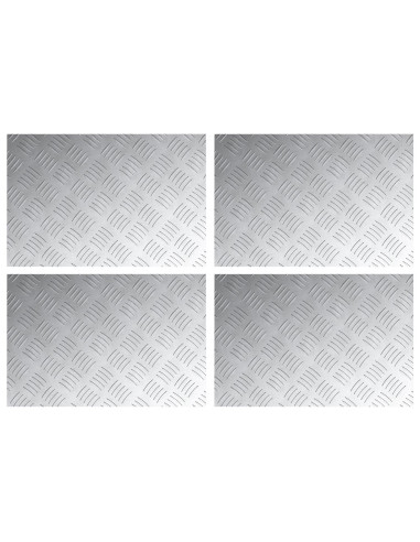 Gradini per Scale 4 pcs Argento 60 x 40 cm Alluminio