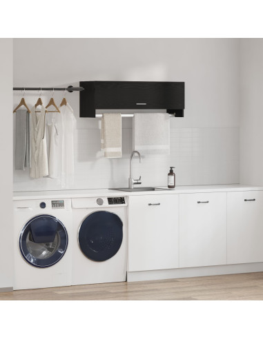 Guardaroba Rovere Nero 100 x 32,5 x 35 cm Legno multistrato