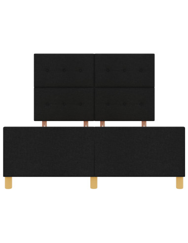 Struttura del letto con testiera Nero 140 x 200 cm Tessuto