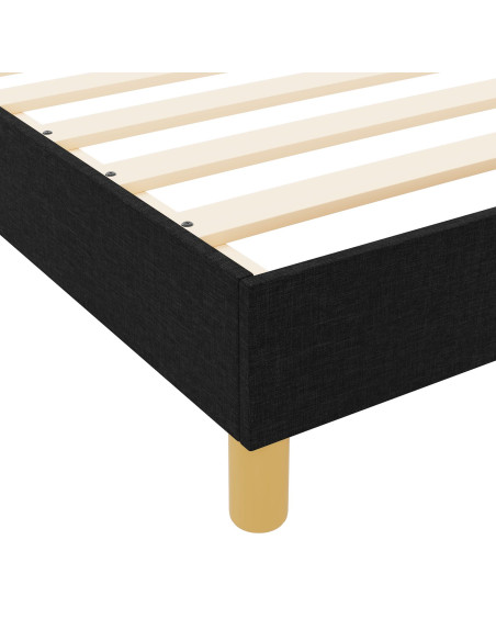 Struttura del letto Nera 140x200 cm in tessuto