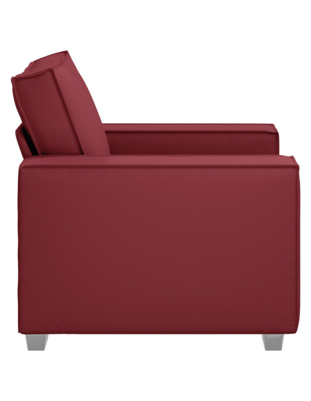 Poltrona  Rosso Vino 59 cm in Pelle Finta