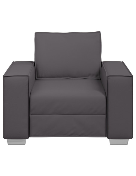 Poltrona  Grigia 59 cm in Pelle Sintetica