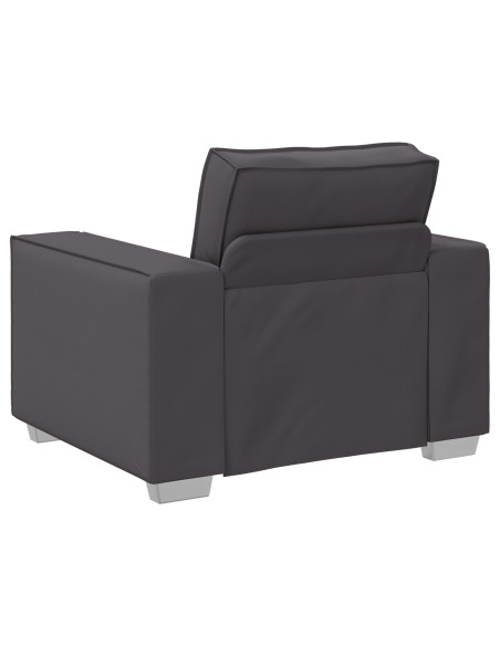 Poltrona  Grigia 59 cm in Pelle Sintetica