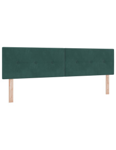 Letto a molle con materasso Verde Scuro 180 x 200 cm Velluto 2