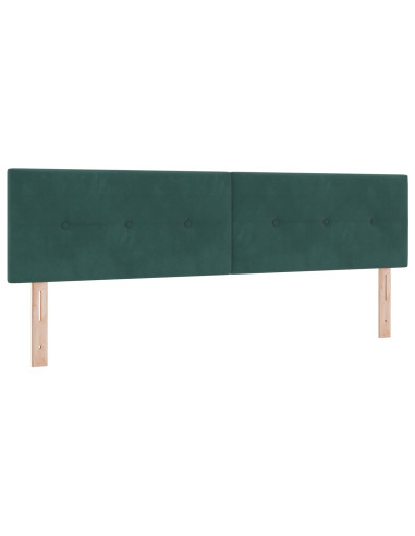 Letto a molle con materasso Verde Scuro 180 x 200 cm Velluto