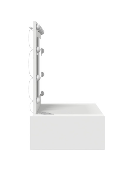 Tavolo da trucco a parete con luci LED - Bianco