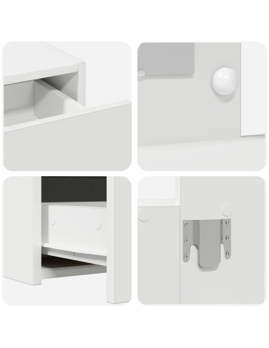 Tavolo da Trucco Bianco 83 x 40 x 70 cm Legno multistrato