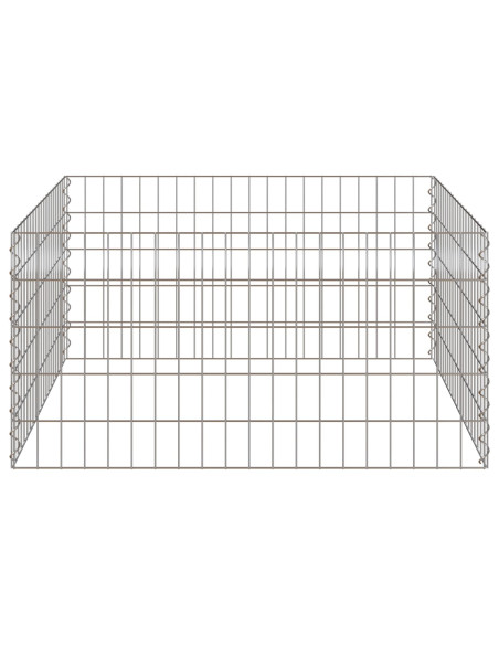 Compostiera da Giardino  100x100x50 cm in Acciaio Zincato Quadrata