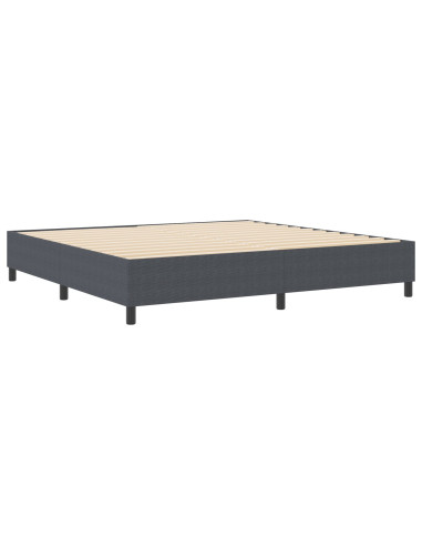 Struttura letto piattaforma Grigio scuro 200 x 200 cm Tessuto