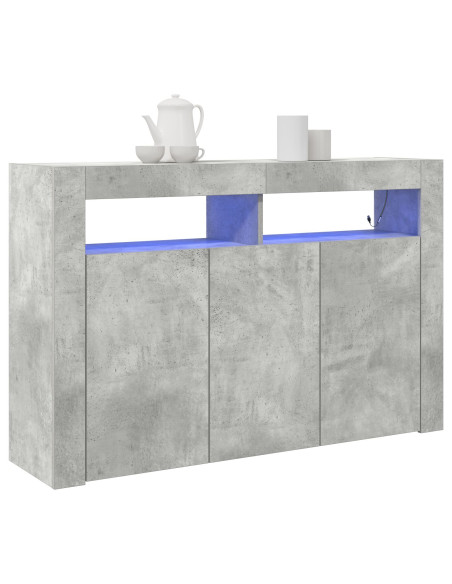 Credenza  Grigio Cemento Legno Ingenerato 116 x 30 x 75 cm