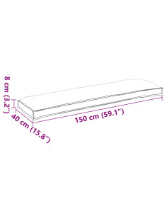 Cuscino Beige 150 x 40 x 8 cm Tessuto Oxford 2