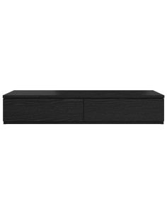 Cassetti per letto con cassetto Rovere Nero 75 x 36,5 x 16,5 cm 2