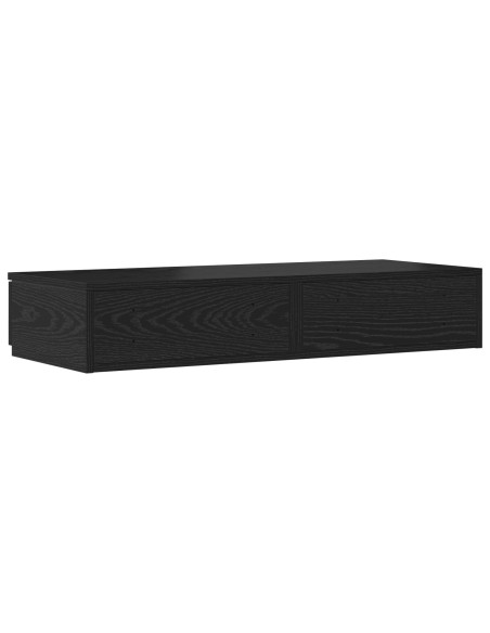 Cassetti per Letto  Neri 75x36,5x16,5 cm in Legno Compensato