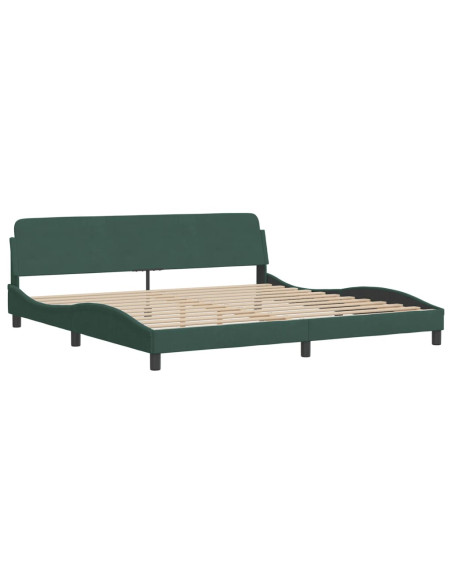 Giroletto con Luci LED Verde Scuro 200x200 cm in Velluto