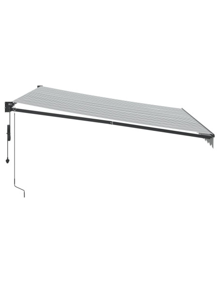 Tenda Retrattile Antracite e Bianca 4x3 m Tessuto e Alluminio