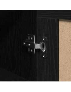 Mobile a muro Rovere Nero 69,5 x 34 x 90 cm Legno multistrato 2