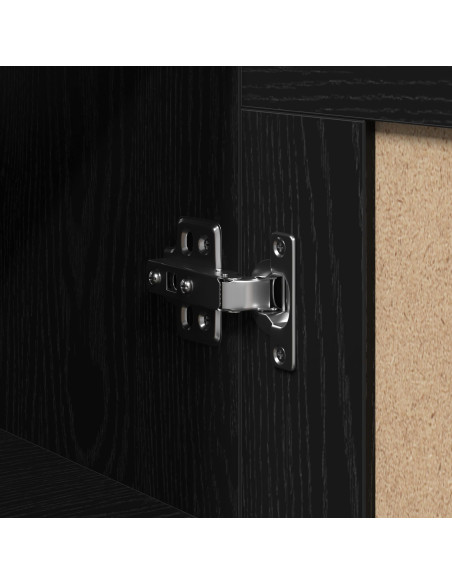 Mobiletto da parete in rovere nero di  69,5x34x90 cm in legno ingegnerizzato
