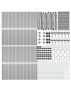 Palo della recinzione 52 pcs Grigio 3,2 x 3,2 x 215 cm 2