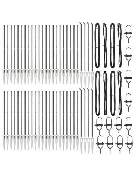 Palo della recinzione 52 pcs Grigio 3,2 x 3,2 x 225 cm