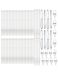 Palo della recinzione 52 pcs Grigio 3,2 x 3,2 x 125 cm 2