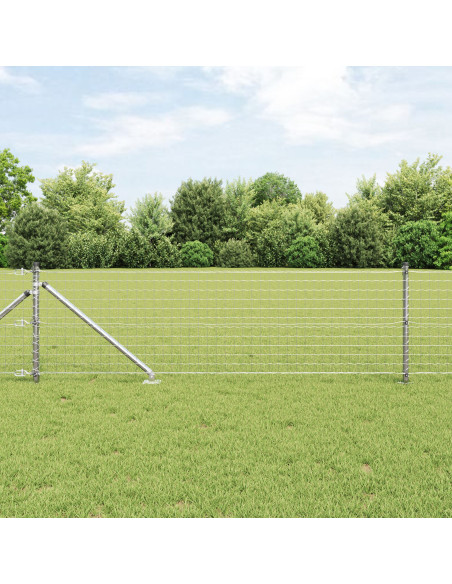 Pali per recinzione con picchetto 52 pz Ø32 mm 80 cm Acciaio galvanizzato