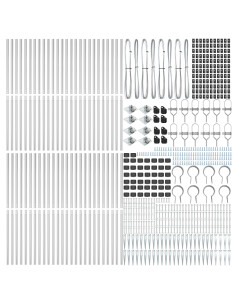 Palo della recinzione 52 pcs Grigio 3,2 x 3,2 x 165 cm 2