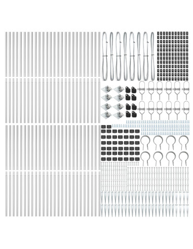 Palo della recinzione 52 pcs Grigio 3,2 x 3,2 x 165 cm