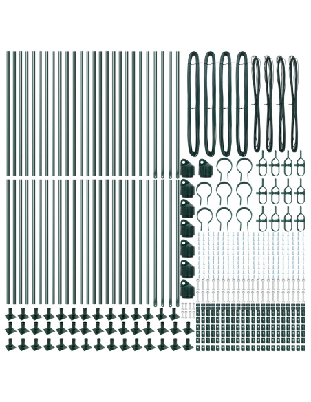 Palo della recinzione 52 pcs Grigio 3,2 x 3,2 x 50 cm