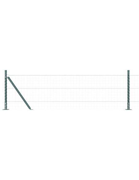 Pali per Recinzione  Set di 52 Verde Acciaio 3.2 x 3.2 x 50 cm