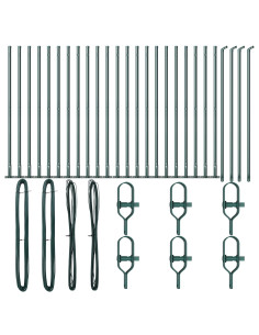 Palo della recinzione 26 pcs Grigio 3,2 x 3,2 x 110 cm 2