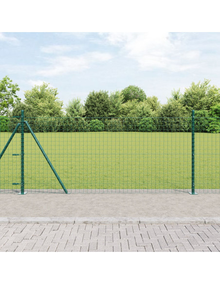 Pali di Fencing Set da 26 Verde Cemento 3.2 x 3.2 x 110 cm