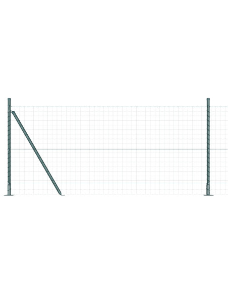 Pali di Fencing Set da 26 Verde Cemento 3.2 x 3.2 x 110 cm