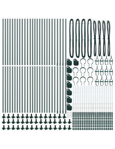 Palo della recinzione 52 pcs Grigio 3,2 x 3,2 x 110 cm