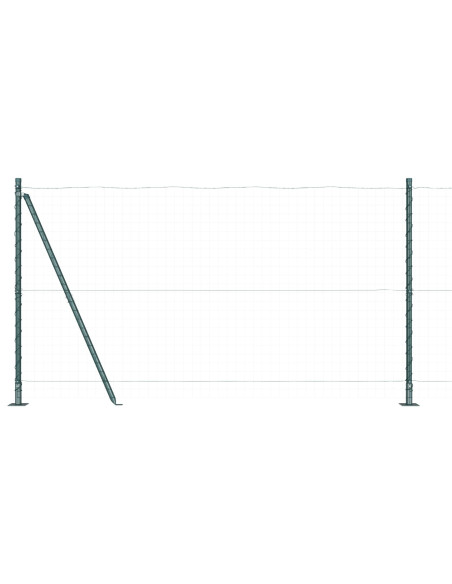 Pali di Recinzione  Set di 52 Verde Cemento 3,2 x 3,2 x 78,5 cm