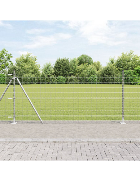 Posts per Recinzione  Set di 52 Acciaio zincato 3,2 x 3,2 x 110 cm