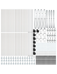 Palo della recinzione 52 pcs Grigio 3,2 x 3,2 x 110 cm 2