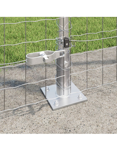 Palo della recinzione 52 pcs Grigio 3,2 x 3,2 x 88,5 cm