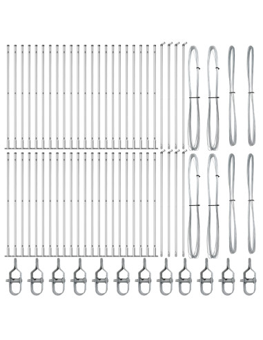 Palo della recinzione 52 pcs Grigio 3,2 x 3,2 x 88,5 cm