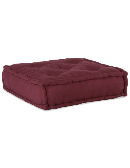Pouf modulare vitaXL 4 pezzi in tessuto Borgogna