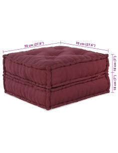 Divano modulare 2 pcs Bordeaux 140 x 70 x 36 cm Tessuto 2