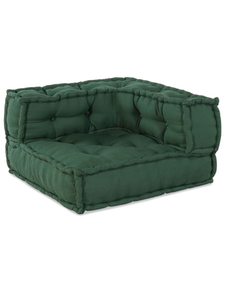 Pouff modulari  2 pezzi in tessuto verde