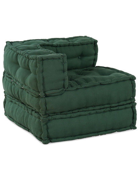 Pouff modulari  2 pezzi in tessuto verde